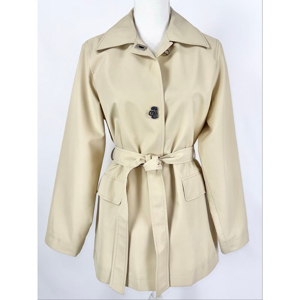 Zucca Issey Miyake Vintage Light Jacket Trench Coat Women's Small Biege 90s